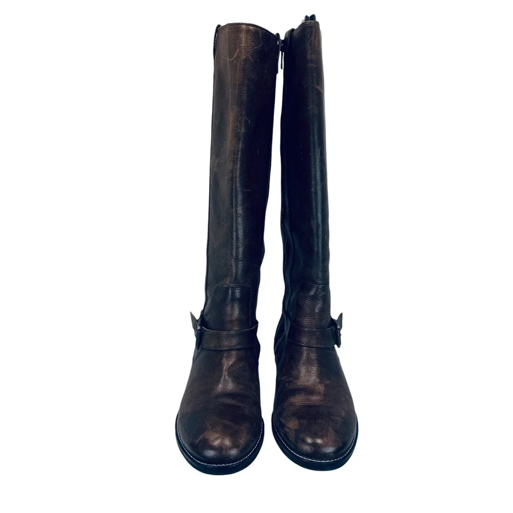 Cole Haan Nike Air‎ Riding Boots Women's 7.5B Brown Leather Equestrian Chic